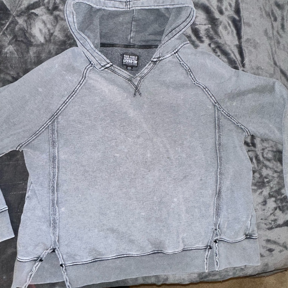 American Eagle Gray Hooded Sweatshirt